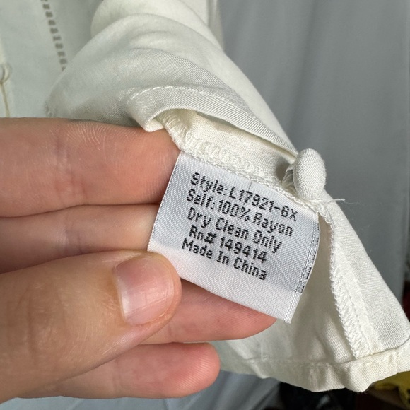 Johnny Was Cream Pleated Ruffled Blouse - Size L - Like New - Picture 6 of 9